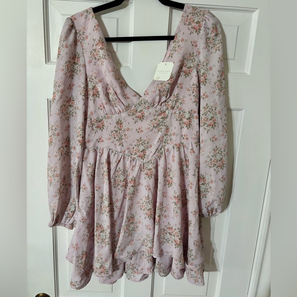 Altar'd State Pink Floral Dress